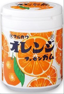 オレンジマーブルガムボトル